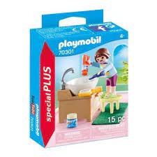 PLM 70301 MEISJE AAN WASTAFEL (PLAYMOBIL SPECIAL PLUS)